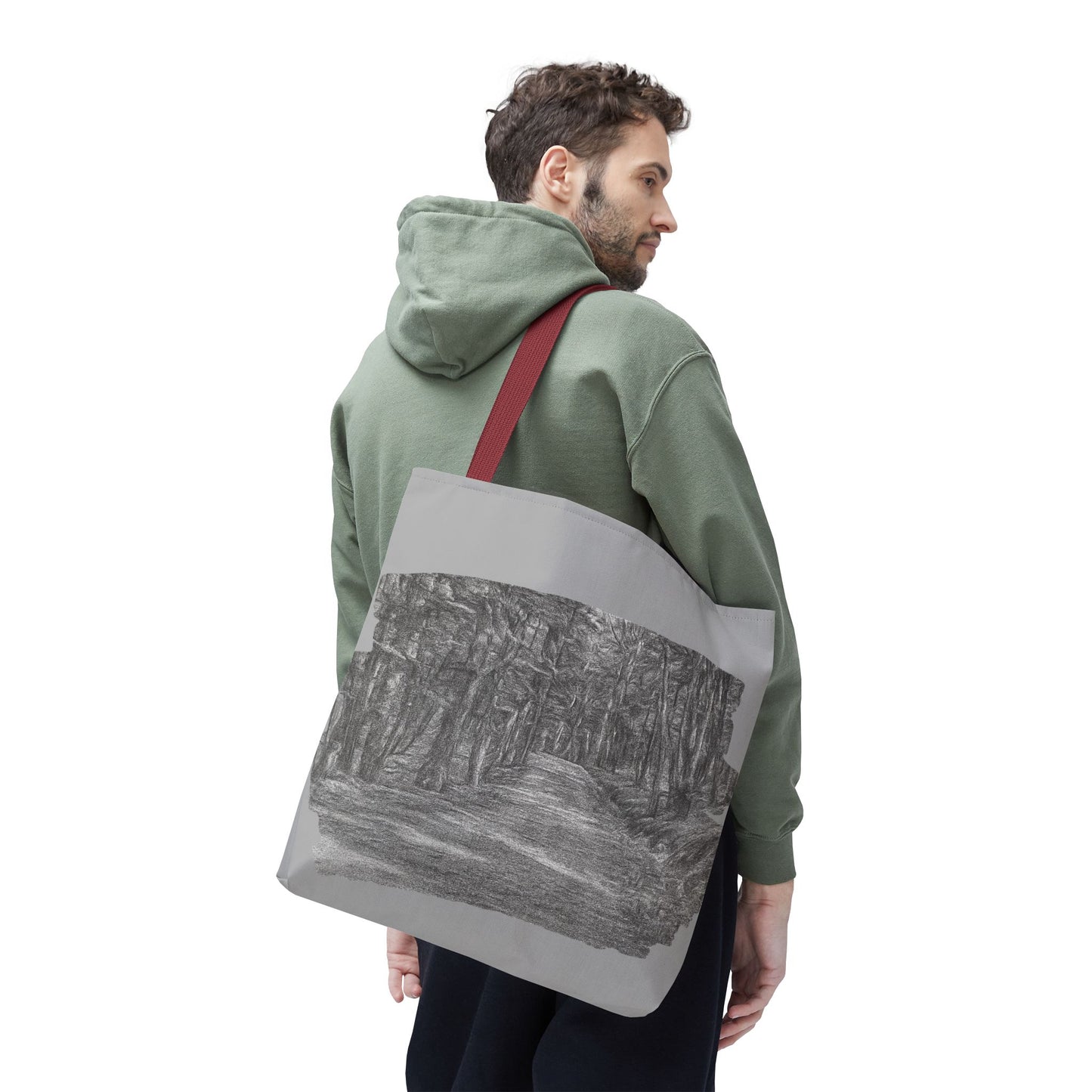 Scenic Path Tote Bag, Reversible Tote, Eco-Friendly Shopper, Outdoor Adventure Bag, Gift for Nature Lovers, Stylish Carryall