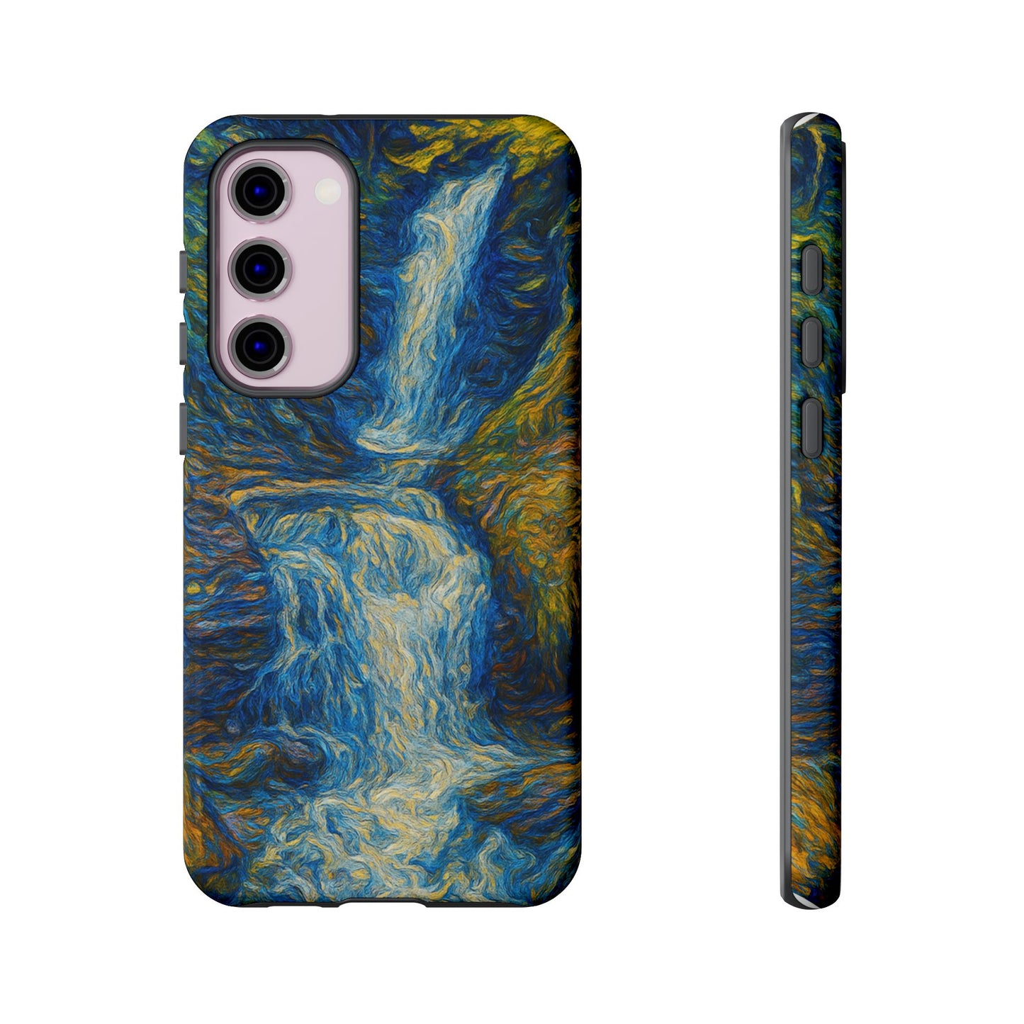 Artistic Phone Case - Waterfall Design, Unique Gift, Phone Accessory, Nature Lover, Original Artwork