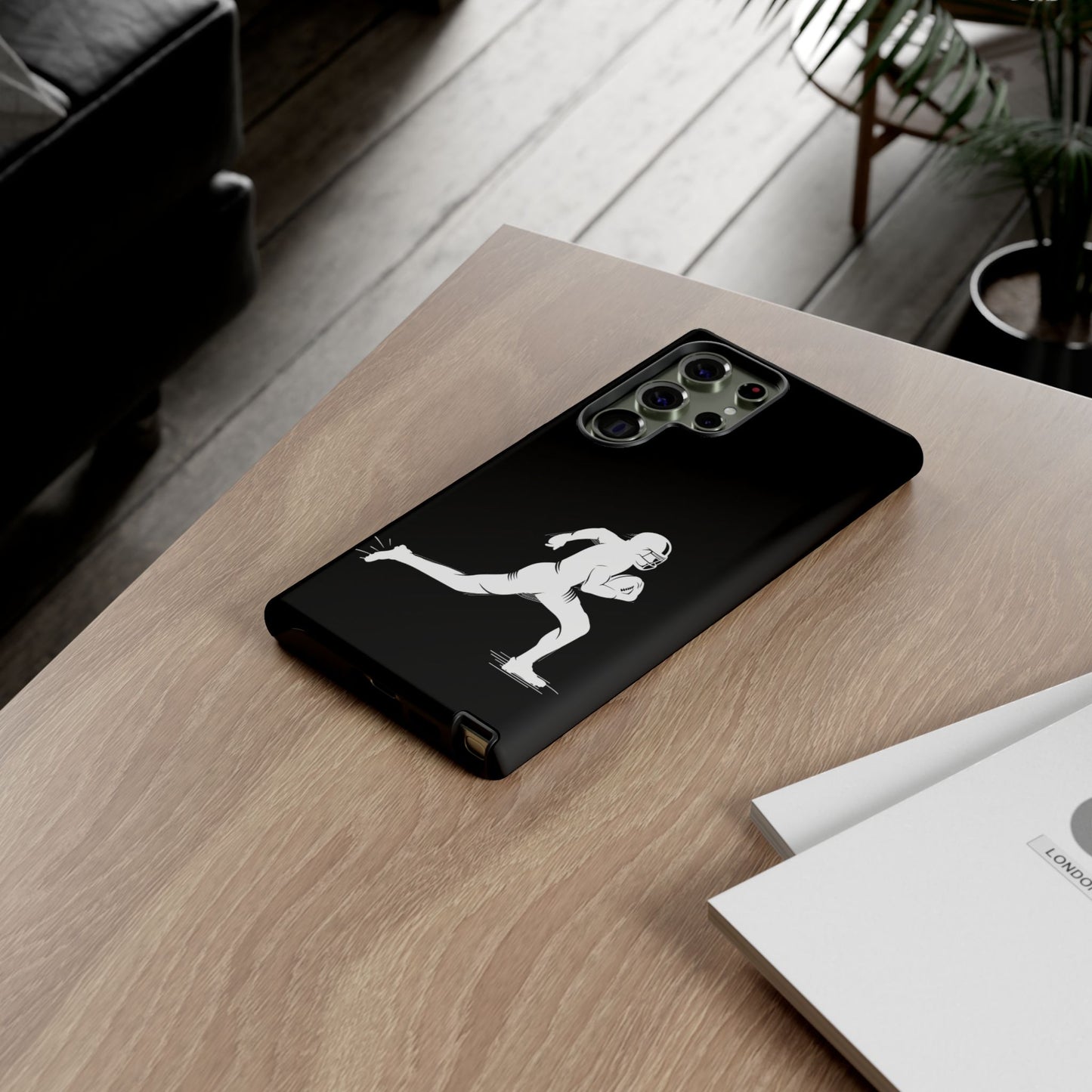 Football Player Phone Case, Tough Cases, Sports Phone Cover, Gift for Athletes, iPhone & Samsung Accessories, Running Player Design