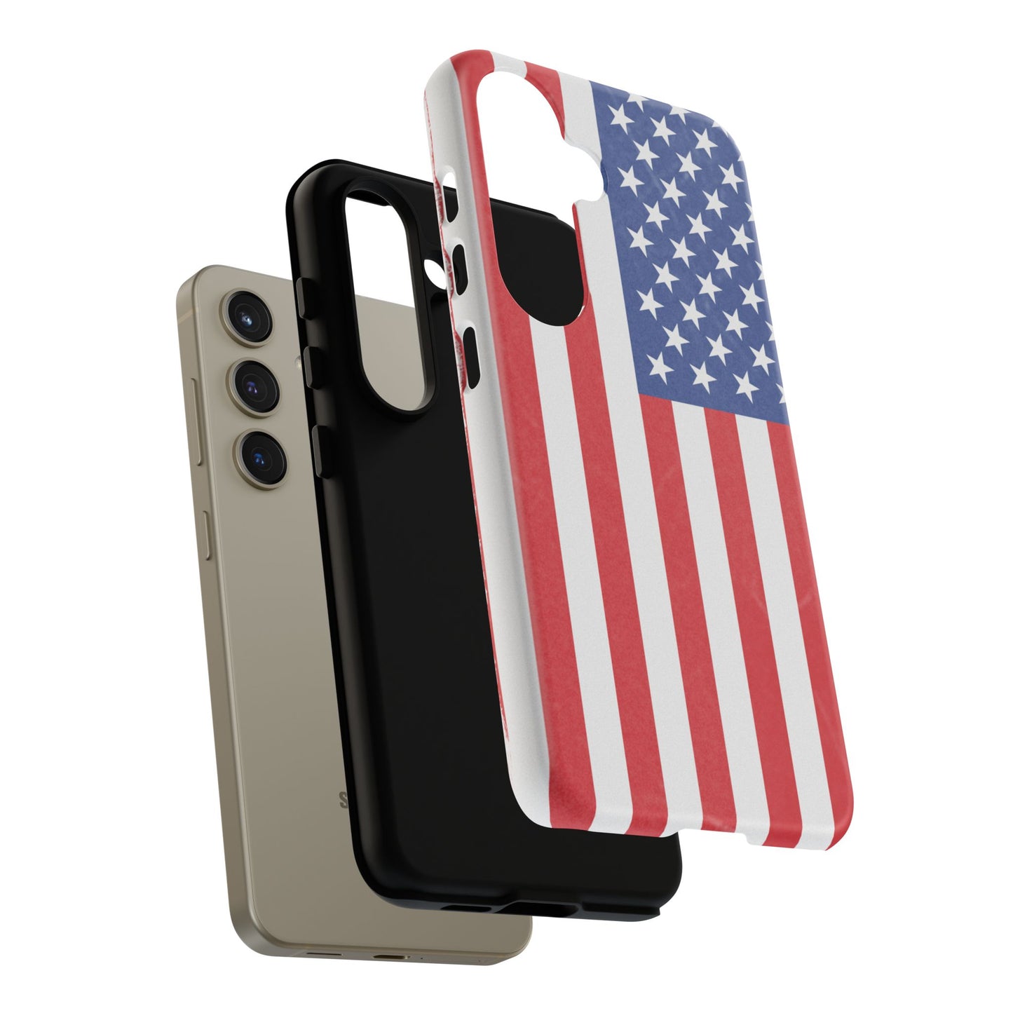 Patriotic Phone Case - Tough Cases for Veterans, USA Lovers, Independence Day, Memorial Day, Flag Design