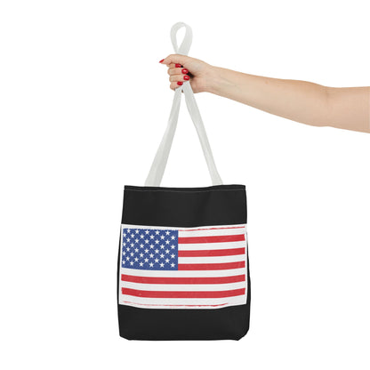 Patriotic Tote Bag, American Flag Carryall, Beach Bag, Reusable Shopping Tote, Independence Day Gift