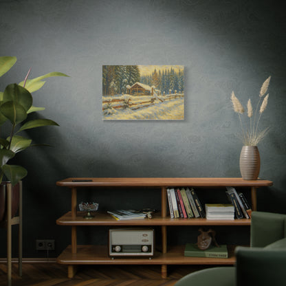 Canvas Wall Art, Winter Landscape Print, Home Decor, Rustic Art, Gift for Nature Lovers, Holiday Decoration