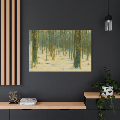 Winter Forest Matte Canvas Art Print, Nature Decor, Stretched Wall Art, Home Decor, Rustic Cabin Decoration, Gift for Nature Lovers