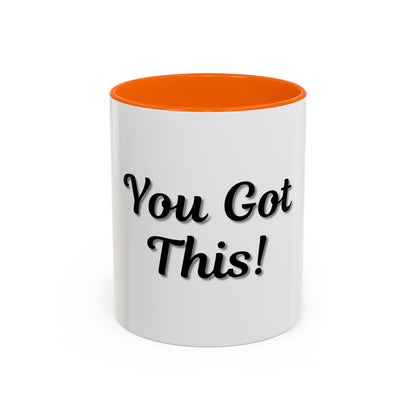 Inspirational Accent Coffee Mug - "You Got This!" - Perfect for Motivation & Gifts