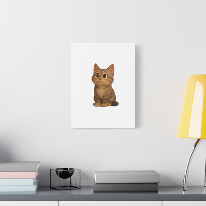 Adorable Cat Canvas Art, Cute Cat Wall Decor, Pet Lover Gift, Nursery Wall Art, Animal Print, Modern Home Decor