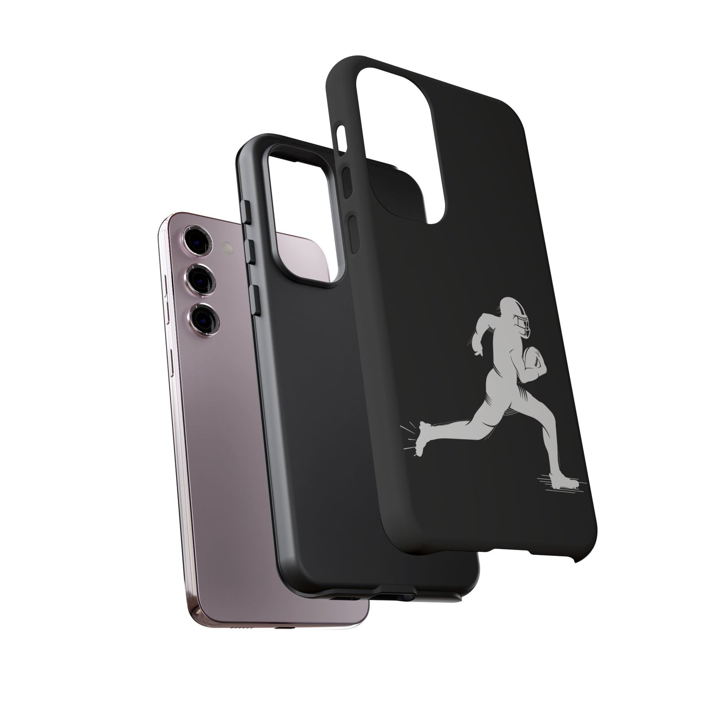 Football Player Phone Case, Tough Cases, Sports Phone Cover, Gift for Athletes, iPhone & Samsung Accessories, Running Player Design