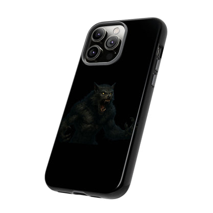 Werewolf Phone Case, Tough Cases, Black Panther Design, Gift for Animal Lovers, Phone Accessories, Fierce Phone Protection