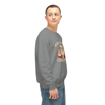 Merry Christmas Sweatshirt, Funny Holiday Crewneck, Unisex Gift, Christmas Apparel, Sarcastic Sweatshirt, Unique Holiday Clothing