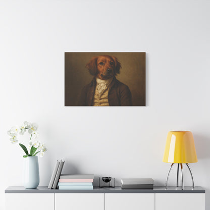 Regal Dog Portrait Matte Canvas