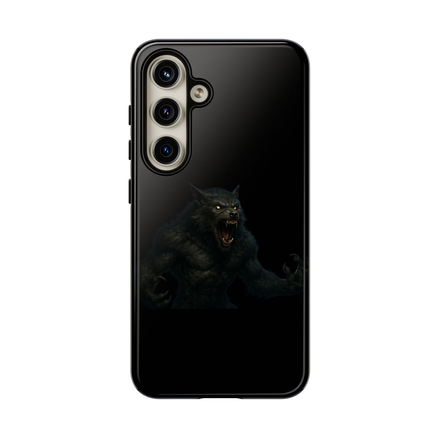 Werewolf Phone Case, Tough Cases, Black Panther Design, Gift for Animal Lovers, Phone Accessories, Fierce Phone Protection