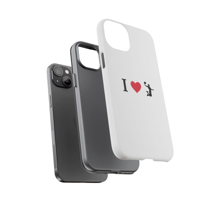 I Love Basketball Phone Case, Sporty Cell Cover, Basketball Gift for Players, Tough Cases, Love for Sports Accessories