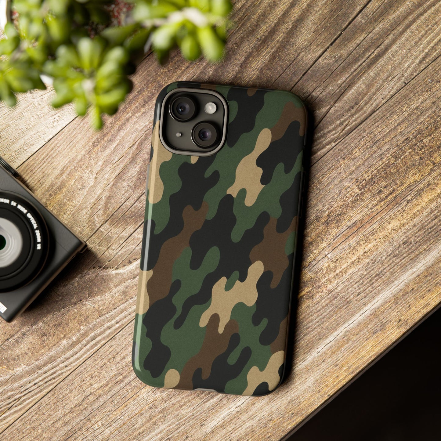 Camouflage Phone Case, Tough Cases, Military Style, Unique Phone Accessories, Gift for Him, Durable Phone Cover
