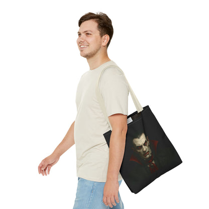 Vampire Haunted Tote Bag, Spooky Shopping Bag, Halloween Accessory, Gothic Style Handbag, Perfect for Halloween Parties, Unisex Tote