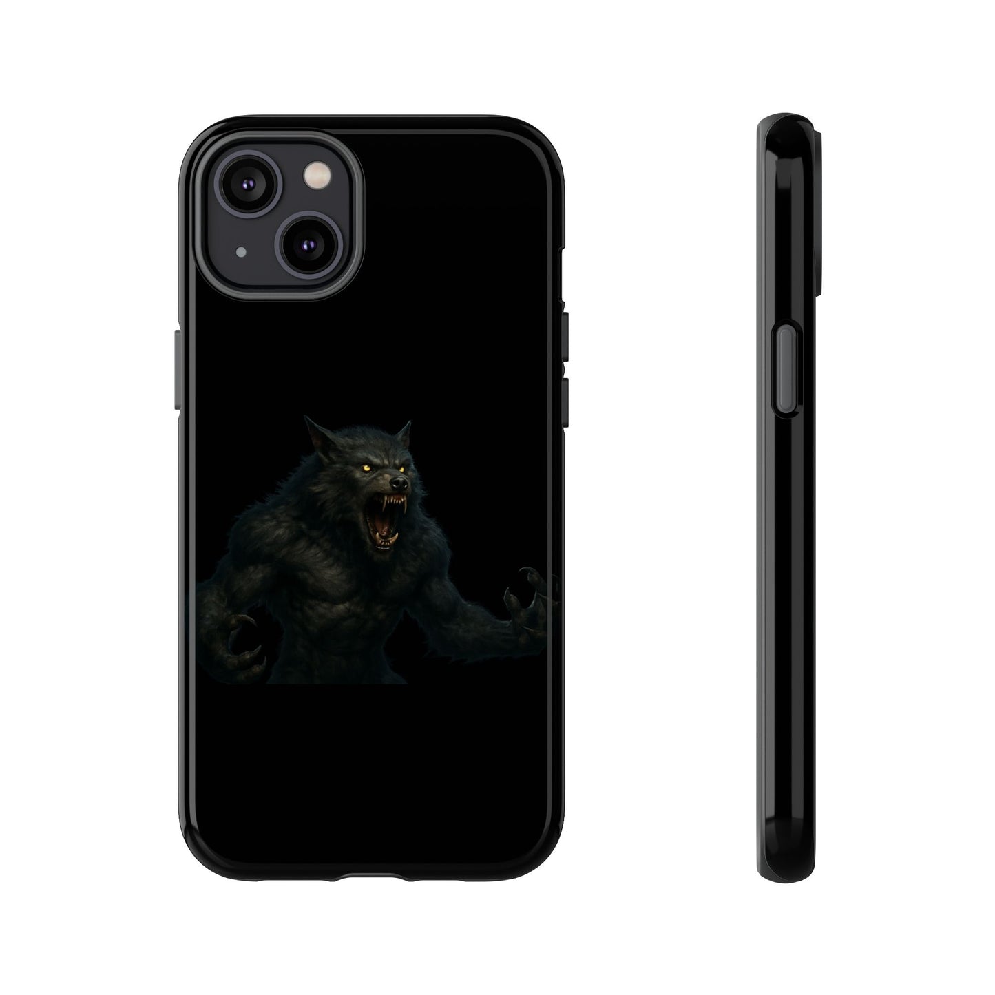 Werewolf Phone Case, Tough Cases, Black Panther Design, Gift for Animal Lovers, Phone Accessories, Fierce Phone Protection