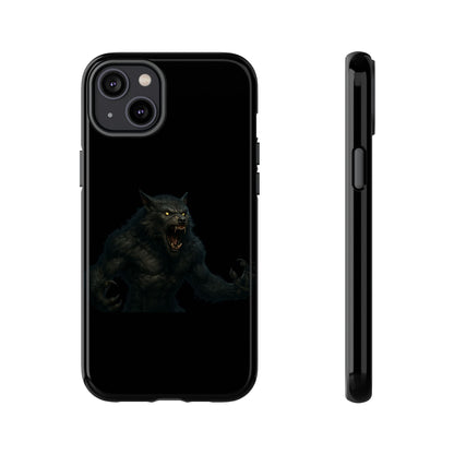 Werewolf Phone Case, Tough Cases, Black Panther Design, Gift for Animal Lovers, Phone Accessories, Fierce Phone Protection