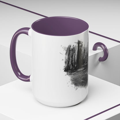 Moody Abstract Forest Coffee Mug | Unique Gift for Nature Lovers, Cozy Home Decor, Perfect for Coffee, Tea, and Hot Chocolate