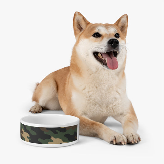 Camouflage Pet Bowl, Custom Pet Dish, Dog Bowl, Cat Bowl, Military Style Pet Dish, Unique Pet Accessories - product image
