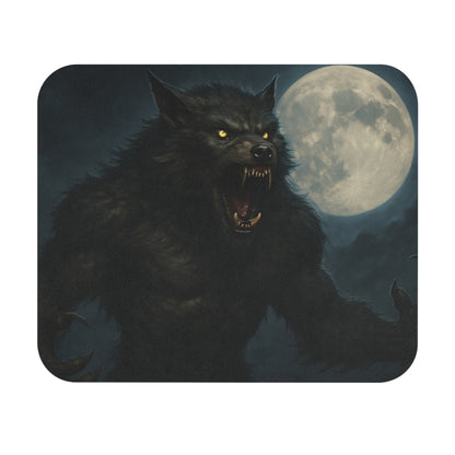 Moonlit Werewolf Mouse Pad | Gaming Desk Accessory, Gifts for Gamers, Unique Office Decor, Halloween or Horror Theme