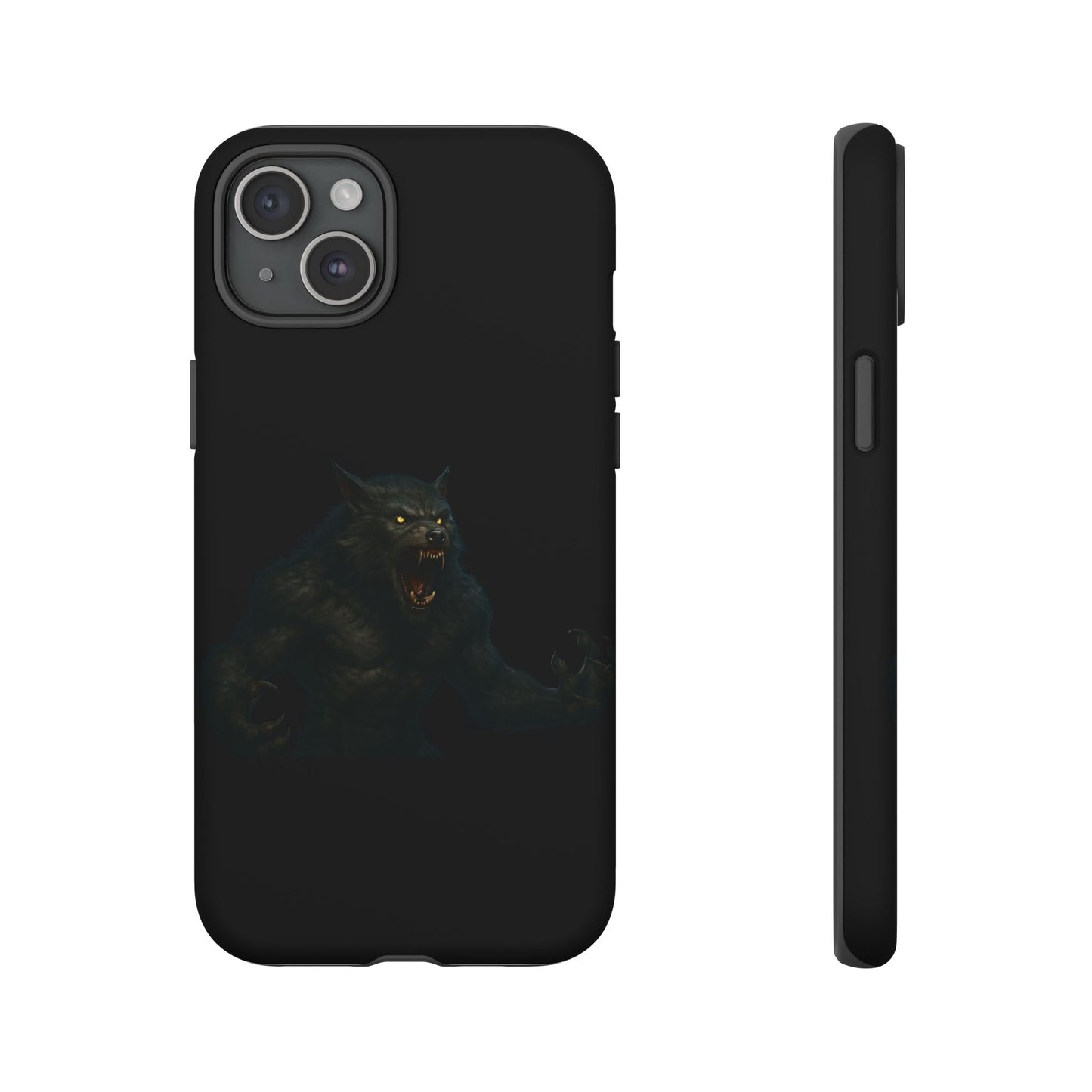 Werewolf Phone Case, Tough Cases, Black Panther Design, Gift for Animal Lovers, Phone Accessories, Fierce Phone Protection