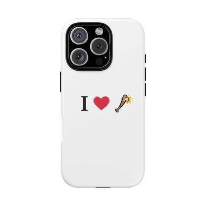 I Love Baseball Vibe Phone Case - Tough Cases for Sports Lovers, Gifts for Athletes, Fun Accessories, iPhone and Android Compatible