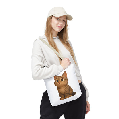 Cute Cat Tote Bag - Perfect for Animal Lovers, Eco-Friendly Carryall, Beach Bag, Shopping Tote, Gift for Cat Owners