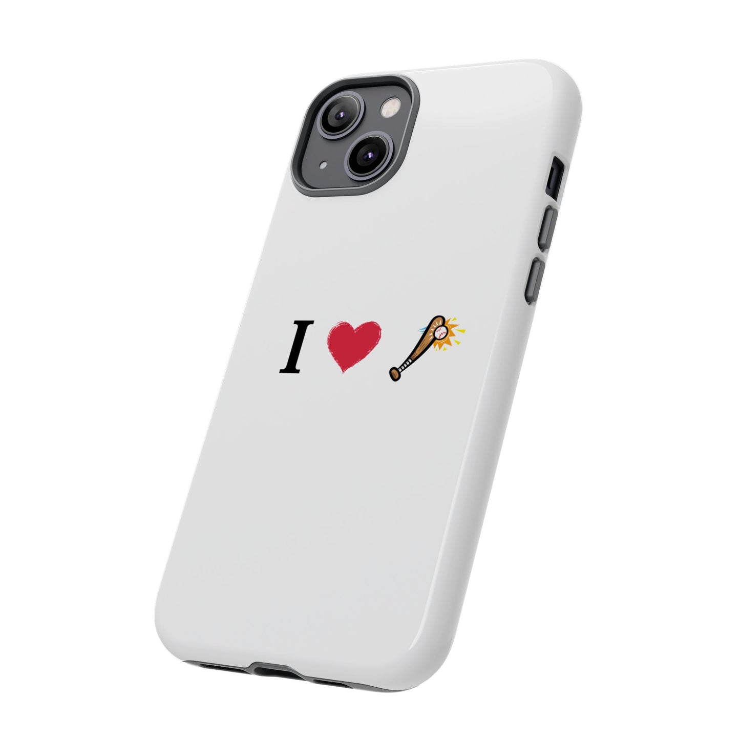 I Love Baseball Vibe Phone Case - Tough Cases for Sports Lovers, Gifts for Athletes, Fun Accessories, iPhone and Android Compatible