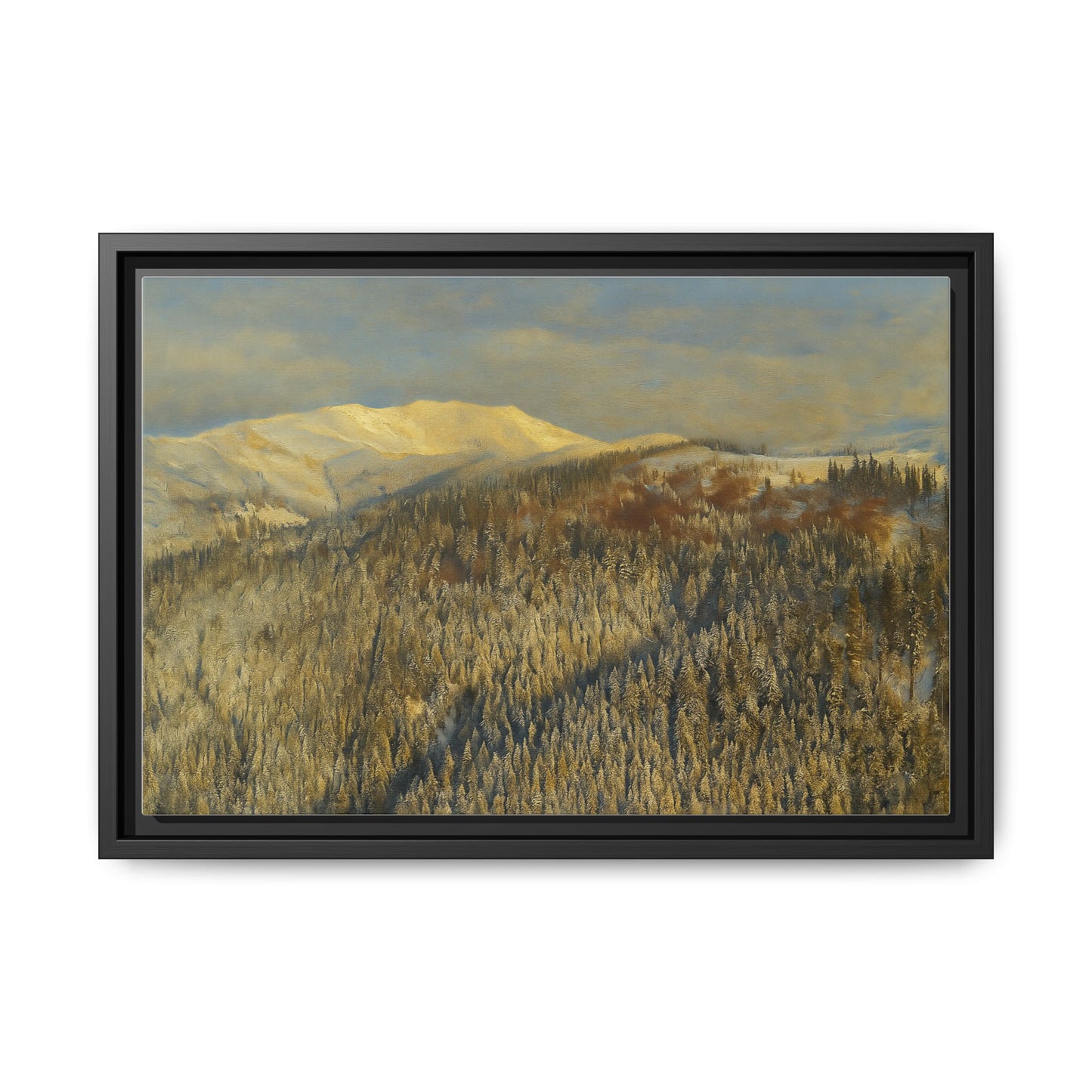 Framed Mountain Canvas Art, Perfect for Home Decor, Nature Wall Art, Gift for Nature Lovers, Cozy Atmosphere