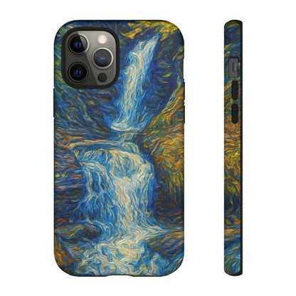 Artistic Phone Case - Waterfall Design, Unique Gift, Phone Accessory, Nature Lover, Original Artwork