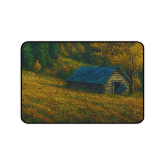 Rustic Landscape Desk Mat, Office Decor, Mouse Pad, Nature Inspired, Gift for Coworkers, Home Office Accessories - product image