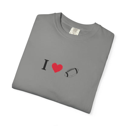 I Love Football T-Shirt - Unisex Cotton Tee, Fun Gift for Friends, Casual Style, Birthday Present, Summer Apparel