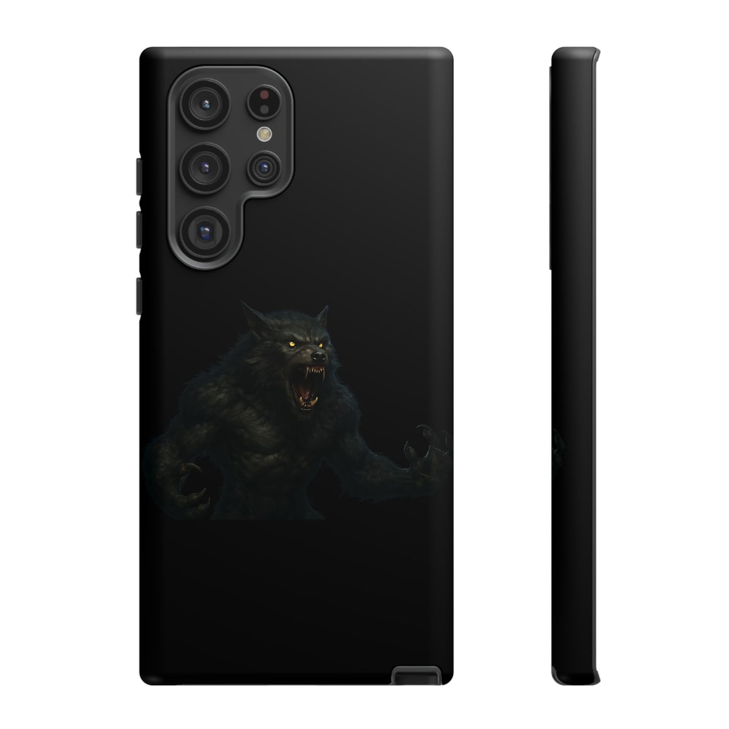 Werewolf Phone Case, Tough Cases, Black Panther Design, Gift for Animal Lovers, Phone Accessories, Fierce Phone Protection