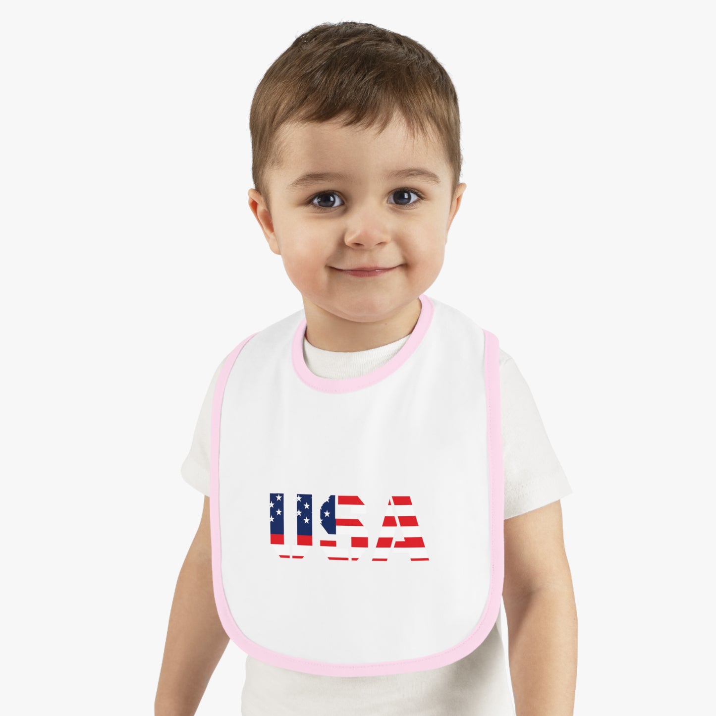 USA Bib for Babies, Americana Baby Bib, Infant Dining Essential, Gift for New Parents, Baby Shower, Fourth of July
