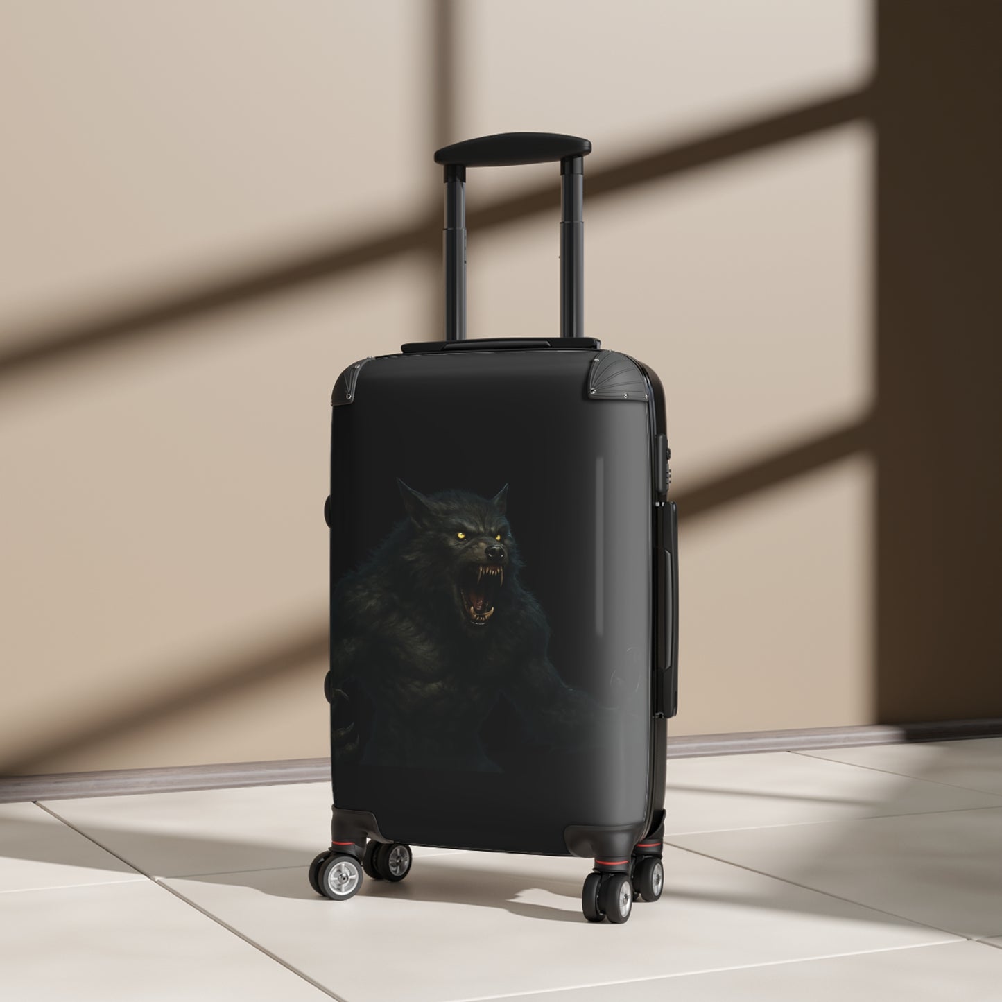 Fierce Werewolf Suitcase, Travel Luggage, Halloween Travel, Unique Carry-On, Adventure Gear, Gift for Travelers, Fantasy Travel