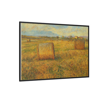 Framed Matte Canvas Wall Art - Rustic Farm Landscape, Country Decor, Home Gallery, Gift for Nature Lovers, Housewarming Decor