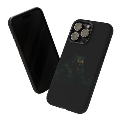Werewolf Phone Case, Tough Cases, Black Panther Design, Gift for Animal Lovers, Phone Accessories, Fierce Phone Protection