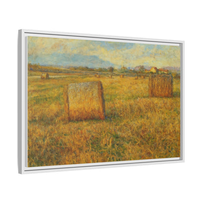 Framed Matte Canvas Wall Art - Rustic Farm Landscape, Country Decor, Home Gallery, Gift for Nature Lovers, Housewarming Decor