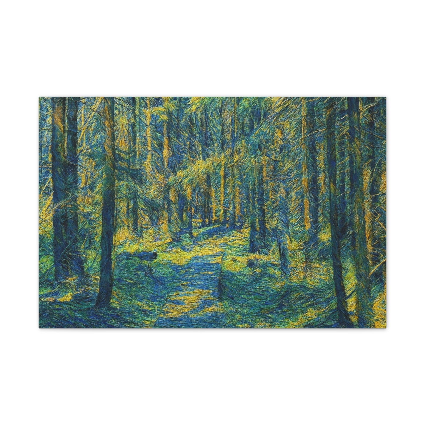 Canvas Art Print, Forest Path Painting, Nature Decor, Wall Art, Gift for Nature Lovers, Home Decor Inspiration