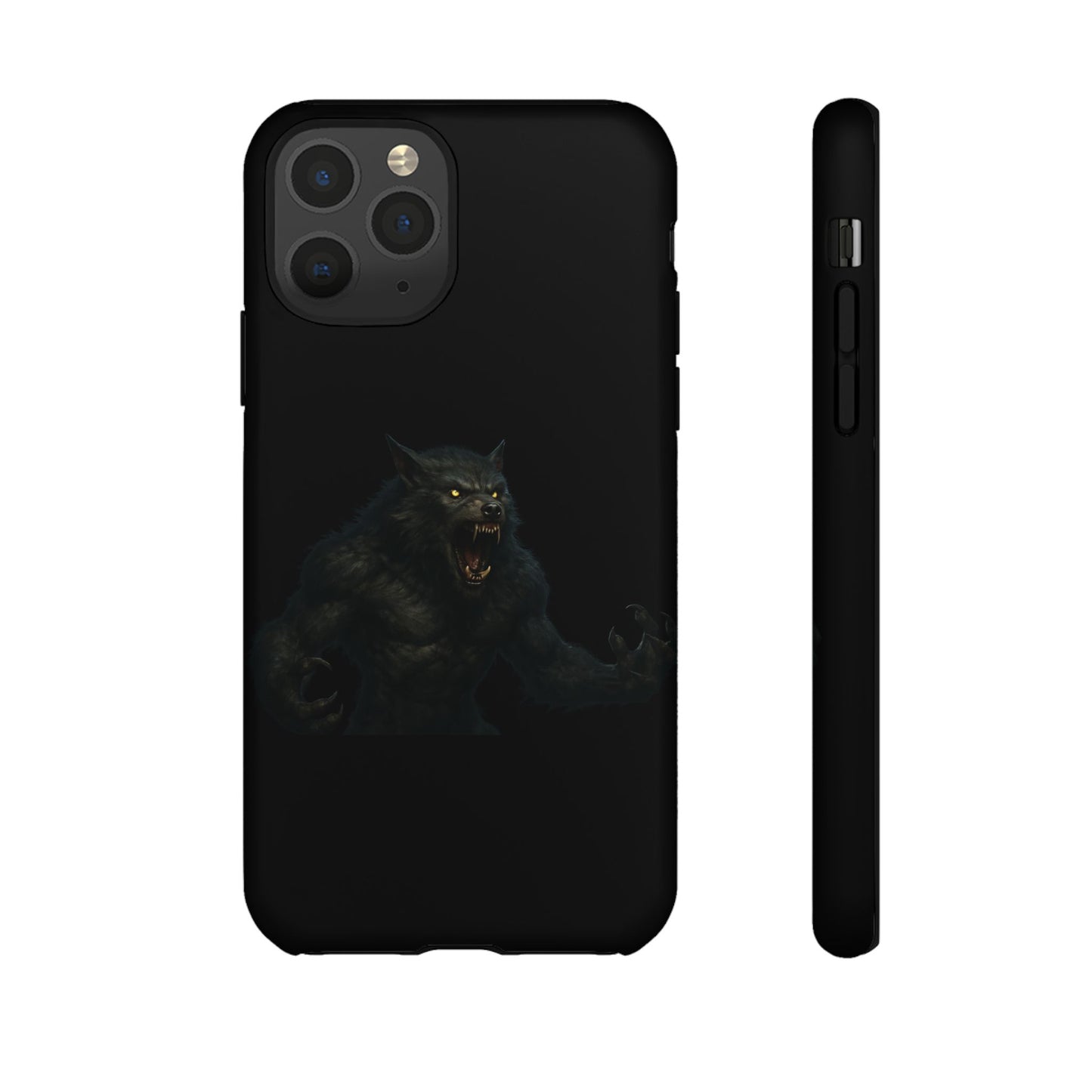 Werewolf Phone Case, Tough Cases, Black Panther Design, Gift for Animal Lovers, Phone Accessories, Fierce Phone Protection