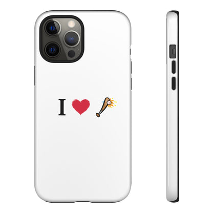 I Love Baseball Vibe Phone Case - Tough Cases for Sports Lovers, Gifts for Athletes, Fun Accessories, iPhone and Android Compatible