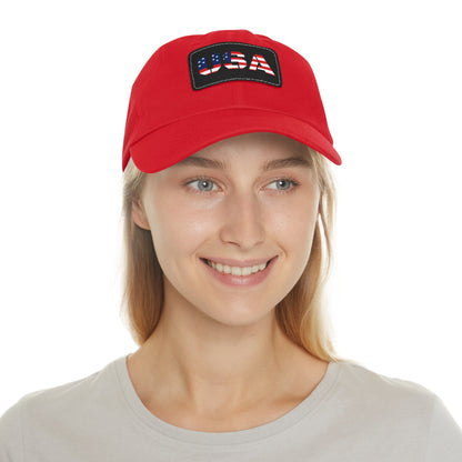 Dad Hat with USA Leather Patch