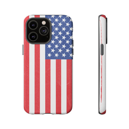 Patriotic Phone Case - Tough Cases for Veterans, USA Lovers, Independence Day, Memorial Day, Flag Design