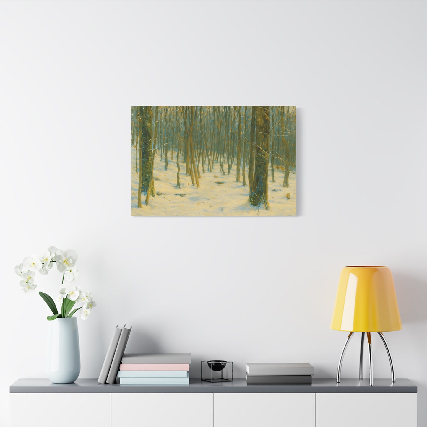 Winter Forest Matte Canvas Art Print, Nature Decor, Stretched Wall Art, Home Decor, Rustic Cabin Decoration, Gift for Nature Lovers