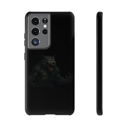 Werewolf Phone Case, Tough Cases, Black Panther Design, Gift for Animal Lovers, Phone Accessories, Fierce Phone Protection