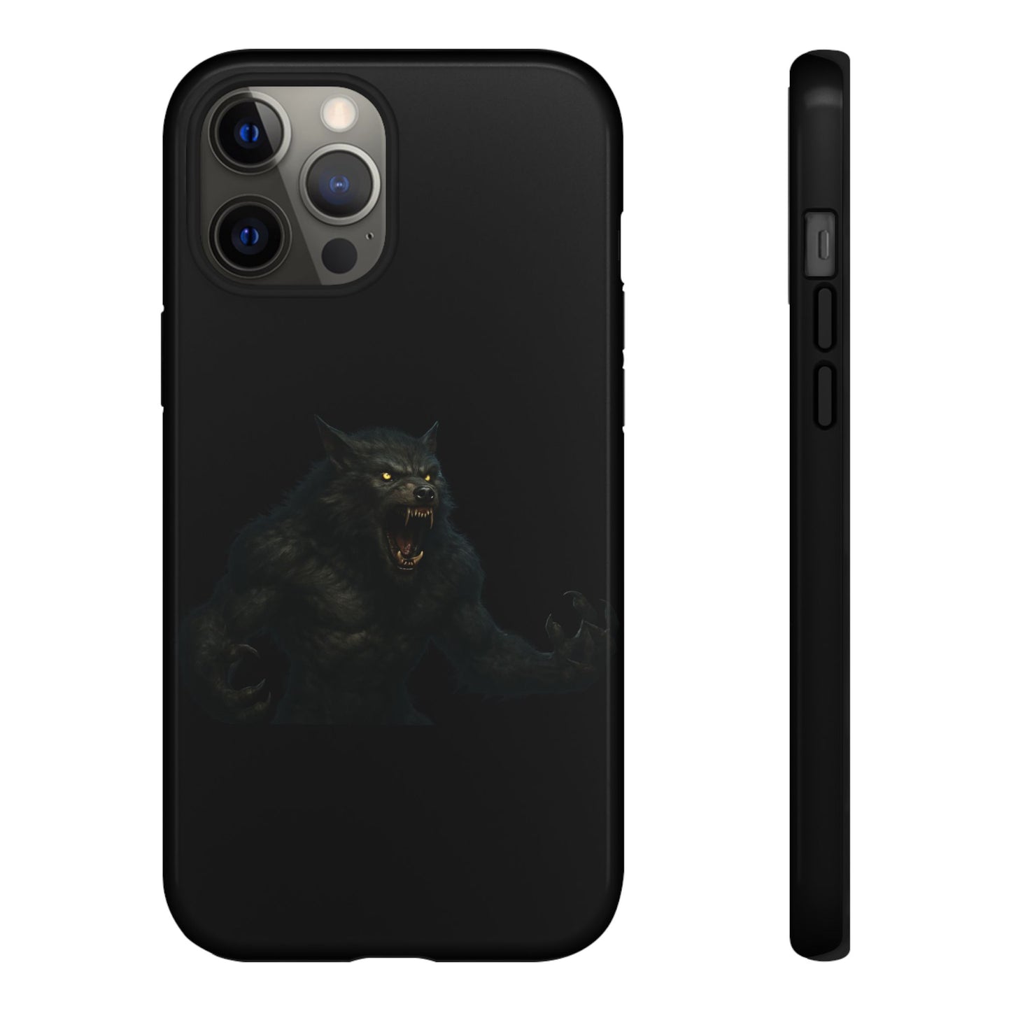 Werewolf Phone Case, Tough Cases, Black Panther Design, Gift for Animal Lovers, Phone Accessories, Fierce Phone Protection