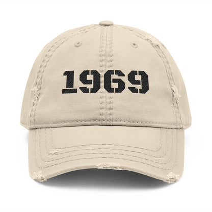 Vintage Distressed Dad Hat | 1969 Embroidered Cap for Casual Style, Birthday Gift, Father's Day, Everyday Wear