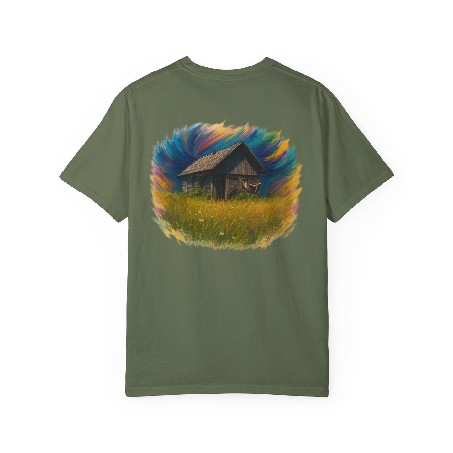 Rustic Landscape T-shirt | Relaxed Fit Tee, Casual Wear, Nature Lover Gift, Summer Outing Top, Eco-Friendly Apparel