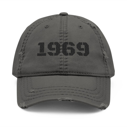 Vintage Distressed Dad Hat | 1969 Embroidered Cap for Casual Style, Birthday Gift, Father's Day, Everyday Wear - product image