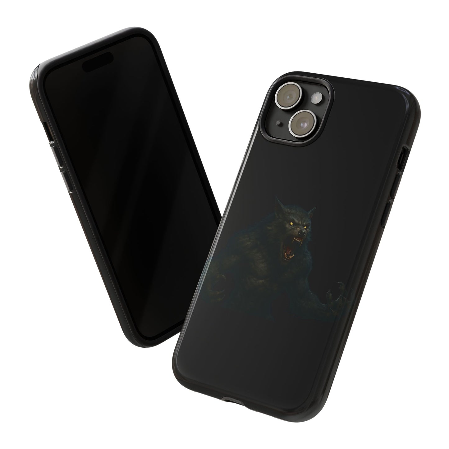 Werewolf Phone Case, Tough Cases, Black Panther Design, Gift for Animal Lovers, Phone Accessories, Fierce Phone Protection