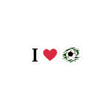 Soccer Love Kiss-Cut Stickers - Perfect for Fans, Gifts, Laptops, Bumpers, and Scrapbooking