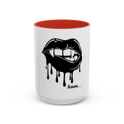 Vampire Lip Accent Coffee Mug - 11oz & 15oz - Unique Halloween Gift